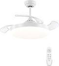 Ventilateur de plafond invisible pales rétractables — LED discret — vue 1