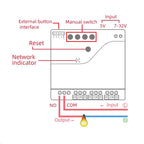 Module relais intelligent WiFi 4 canaux 5V 12V 32V contact sec app