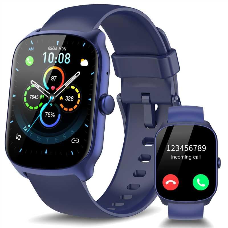Montre connectée homme femme écran incurvé HD 1,95 pouces appel Bluetooth