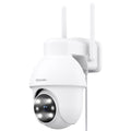 Caméra extérieure WiFi 2K PTZ 360° — vision nocturne couleur, sirène, enregistrement 24/7, IP65