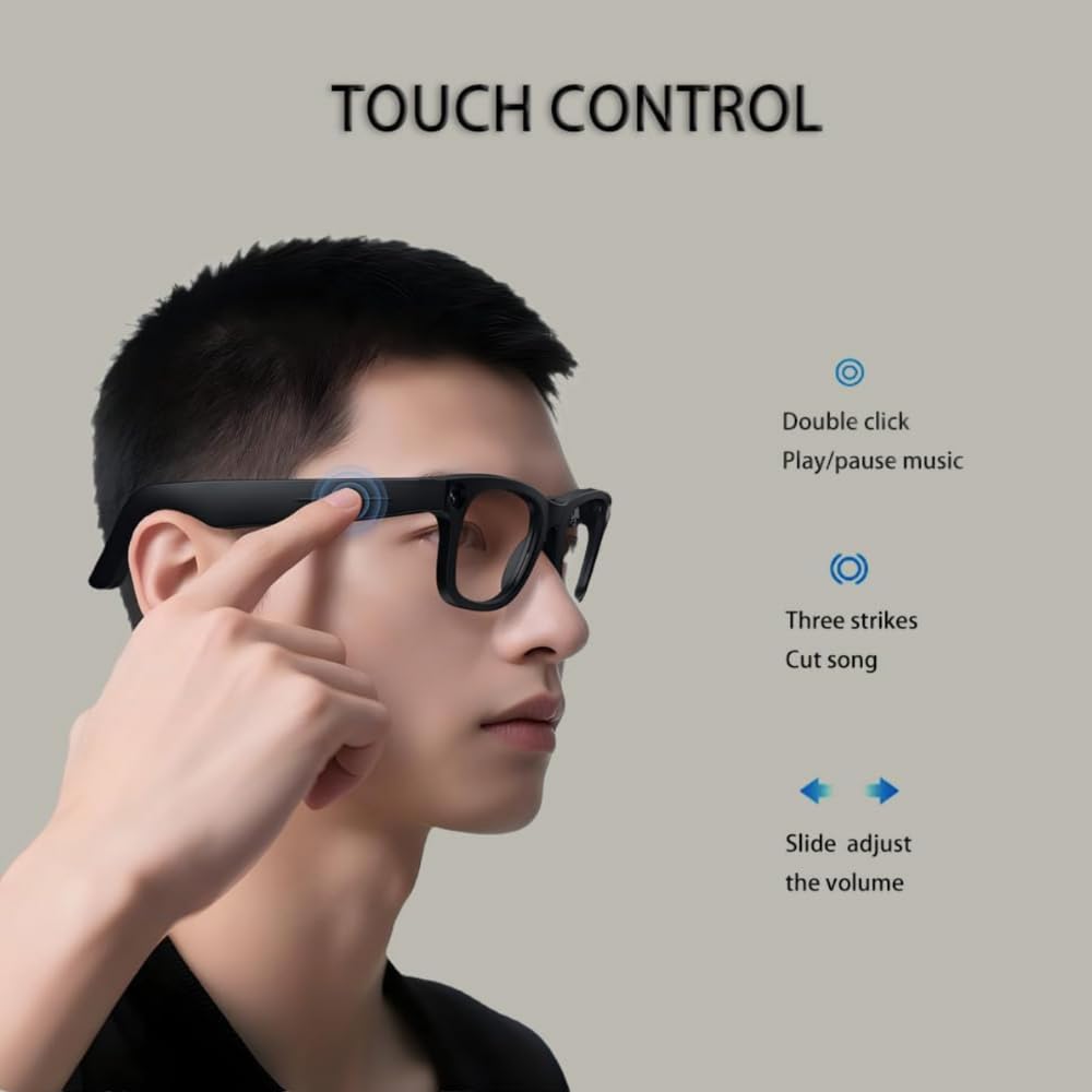 Lunettes connectées caméra intégrée ChatGPT verres noirs intelligentes