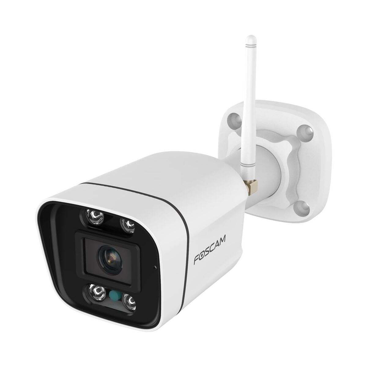 Caméra extérieure WiFi 5 MP QHD — projecteurs et sirène, détection personnes/véhicules, vision nocturne 20 m, IP66