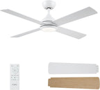 Ventilateur de plafond 122 cm blanc silencieux — LED 6 vitesses — vue 7