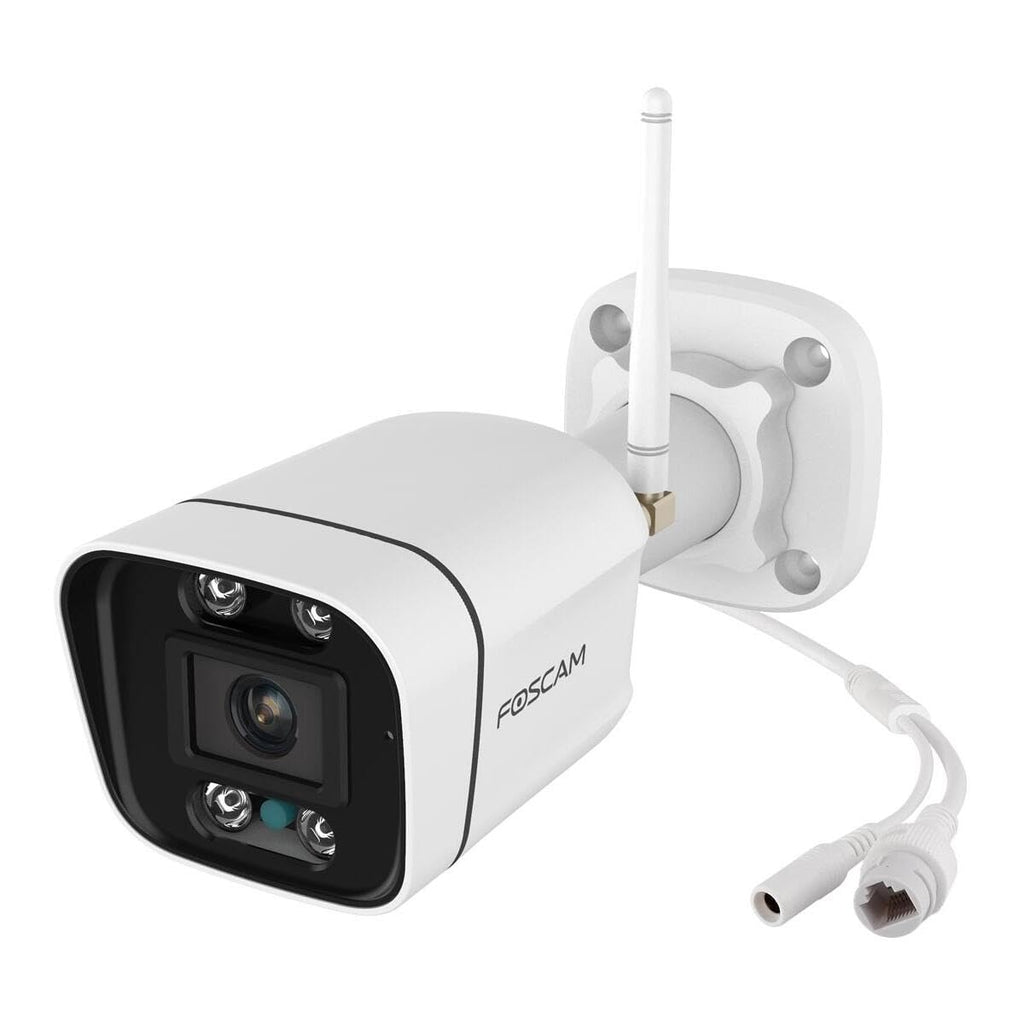 Caméra extérieure WiFi 5 MP QHD — projecteurs et sirène, détection personnes/véhicules, vision nocturne 20 m, IP66