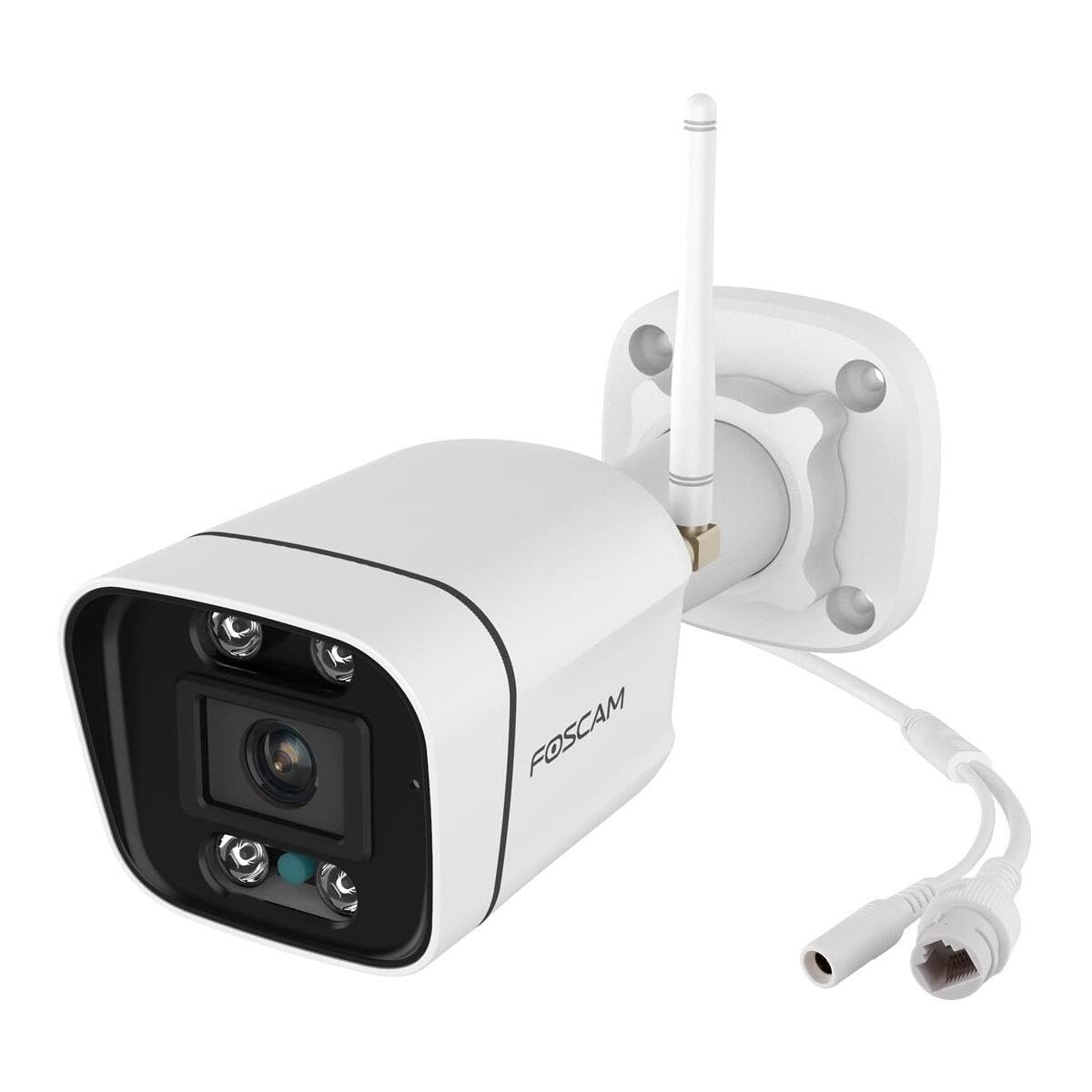Caméra extérieure WiFi 5 MP QHD — projecteurs et sirène, détection personnes/véhicules, vision nocturne 20 m, IP66