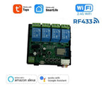 Module relais intelligent WiFi 4 canaux 5V 12V 32V contact sec app