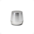 Mini enceinte Bluetooth design galet aluminium — recharge Qi/USB-C, TWS stéréo, micro mains-libres