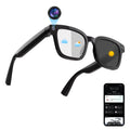 Lunettes connectées caméra 8MP 1200P IA USB-C, double micro enregistrement