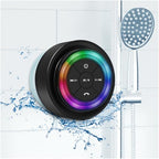 Enceinte Bluetooth de douche waterproof — ventouse, flottante, lumières RGB