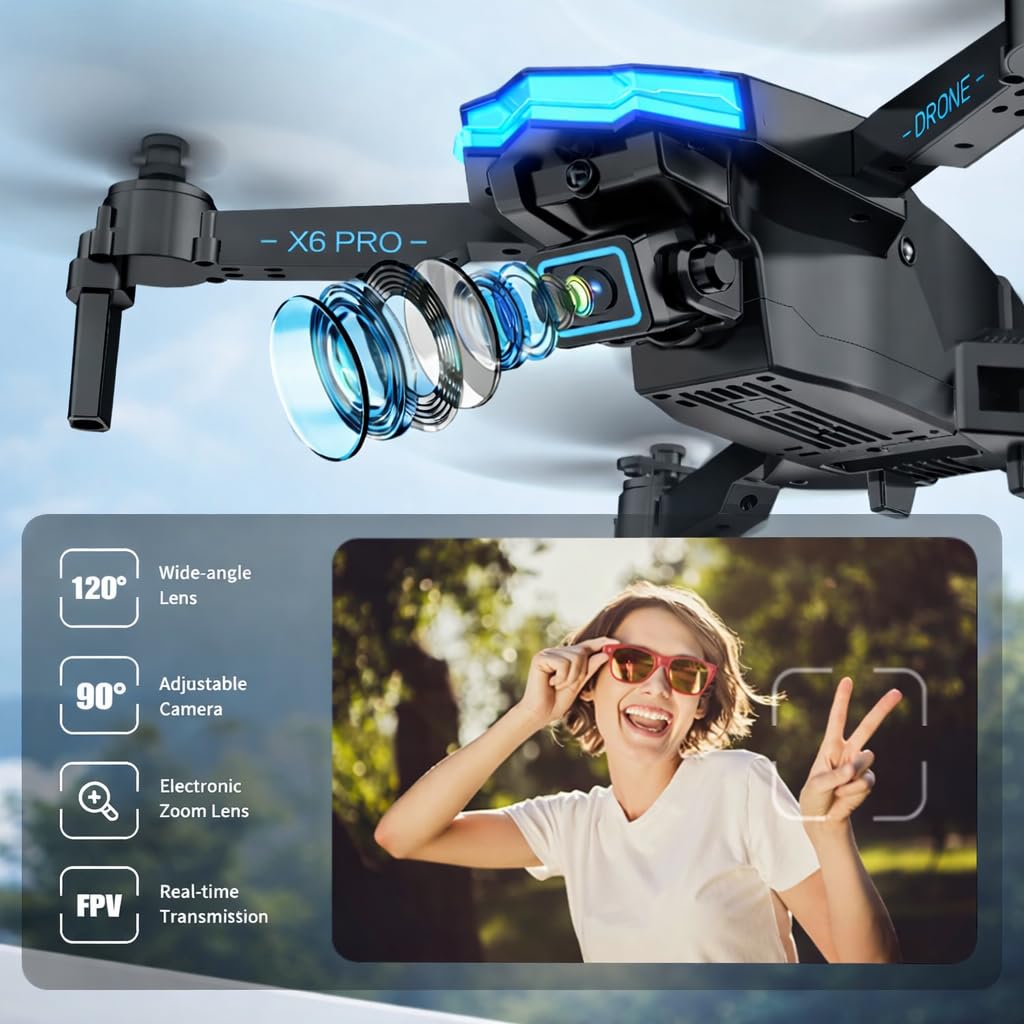 Drone caméra 1080P moteur sans balais — transmission 5G, vol jusqu'à 36 min