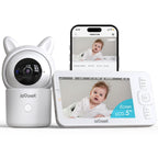 Babyphone caméra vidéo écran 4,3" — PTZ 360°, vision nocturne, audio bidirectionnel, app smartphone