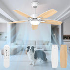 Ventilateur de plafond 106 cm LED télécommande — silencieux 20 dB — vue 1