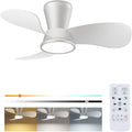 Ventilateur de plafond LED 77 cm télécommande — 2-en-1 lumière & air — vue 1