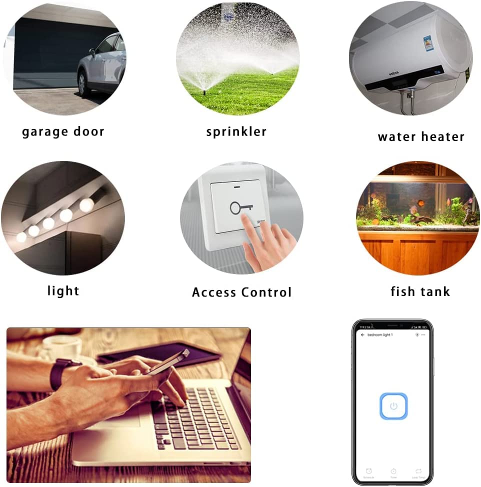 Interrupteur intelligent WiFi 1 canal USB 5V module relais domotique
