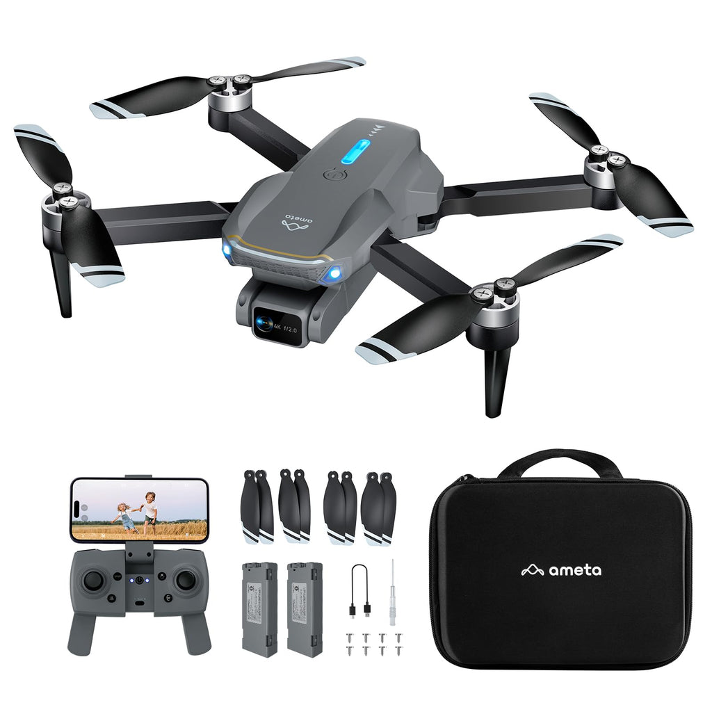 Drone caméra 4K UHD pliable — capteur 12 MP, FPV 5G, 2 batteries (36 min), sac