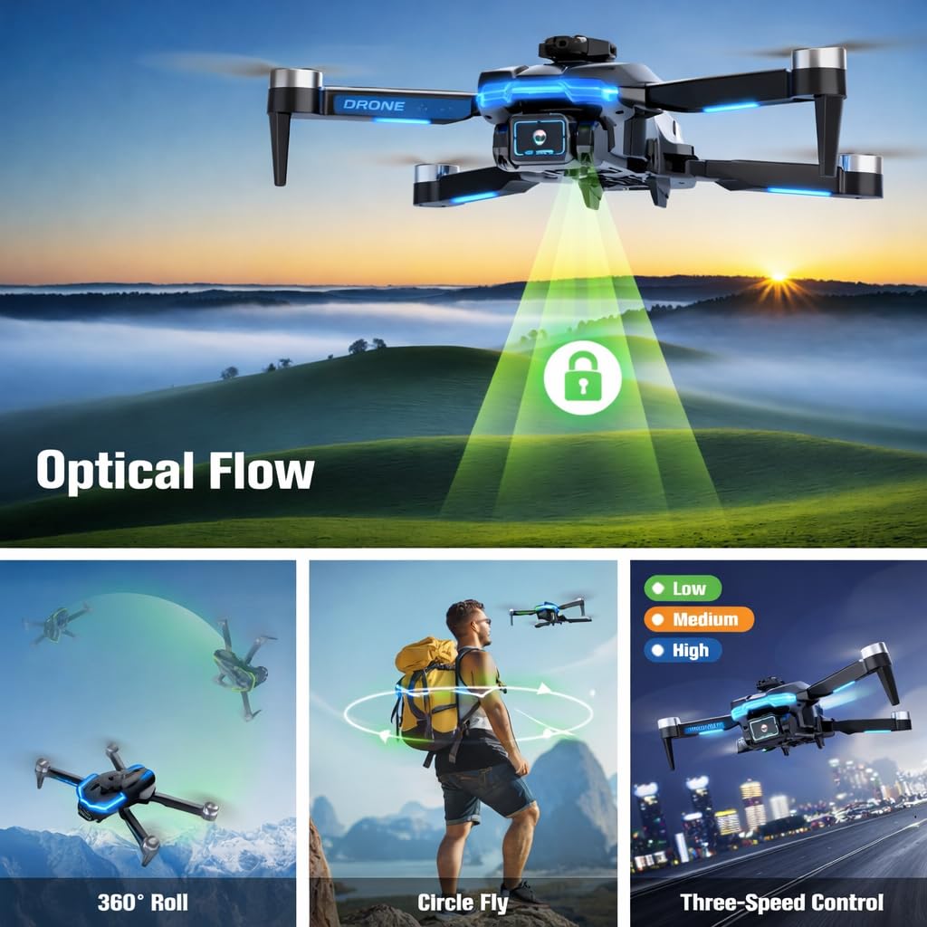 Drone caméra 1080P moteur sans balais — transmission 5G, vol jusqu'à 36 min