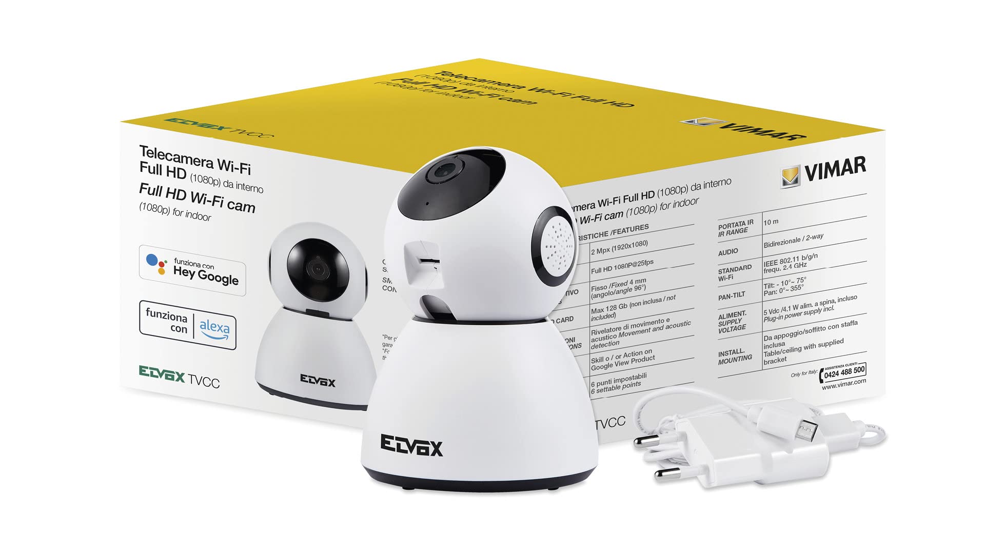 Caméra extérieure IP WiFi 3 MP — audio bidirectionnel, notifications app, carte SD jusqu'à 128 Go