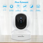 Caméra intérieure WiFi 2K PTZ — détection humaine IA, vision nocturne, audio bidirectionnel, alertes en temps réel