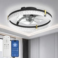 Ventilateur de plafond 48 cm avec lumière LED — petites chambres — vue 1