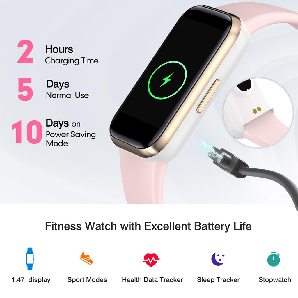Montre connectée fitness enfant slim — podomètre, cardio, notifications