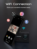 Caméra sport 4K 60fps 48MP — étanche 40 m, stabilisation EIS, grand angle 170°, WiFi + télécommande