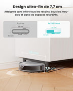 Robot aspirateur 6000Pa navigation laser ToF évitement précis obstacles