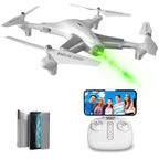 Drone caméra HD stabilisé — flux optique, vol stationnaire, 2 batteries (40 min)