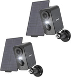 Caméra extérieure solaire sans fil 2K — 100% autonome, vision nocturne couleur, détection IA, audio bidirectionnel, IP65