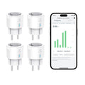 Lot 4 prises WiFi intelligentes 16A mesure courant, compatible Alexa