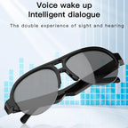 Lunettes connectées Bluetooth IA traducteur vocal hommes femmes sport