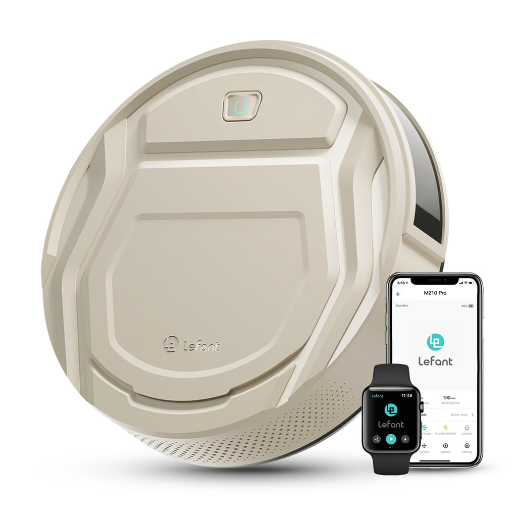 Robot aspirateur mince 2200Pa silencieux 55dB WiFi connecté app