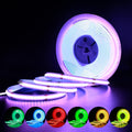 Ruban LED RGB COB 5 m — 24V, 576 LED/m, lumière uniforme sans points, adhésif, découpable