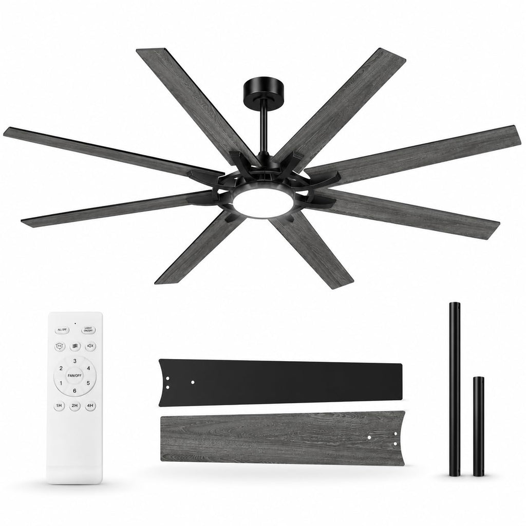 Ventilateur de plafond XXL 183 cm LED — grands espaces jusqu'à 50 m² — vue 1