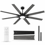Ventilateur de plafond XXL 183 cm LED — grands espaces jusqu'à 50 m² — vue 1