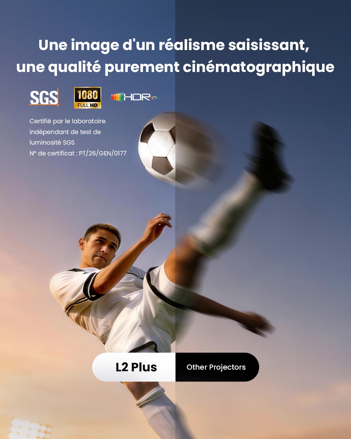 Vidéoprojecteur 4K SGS certifié Netflix JBL Dolby autofocus Yaber L2