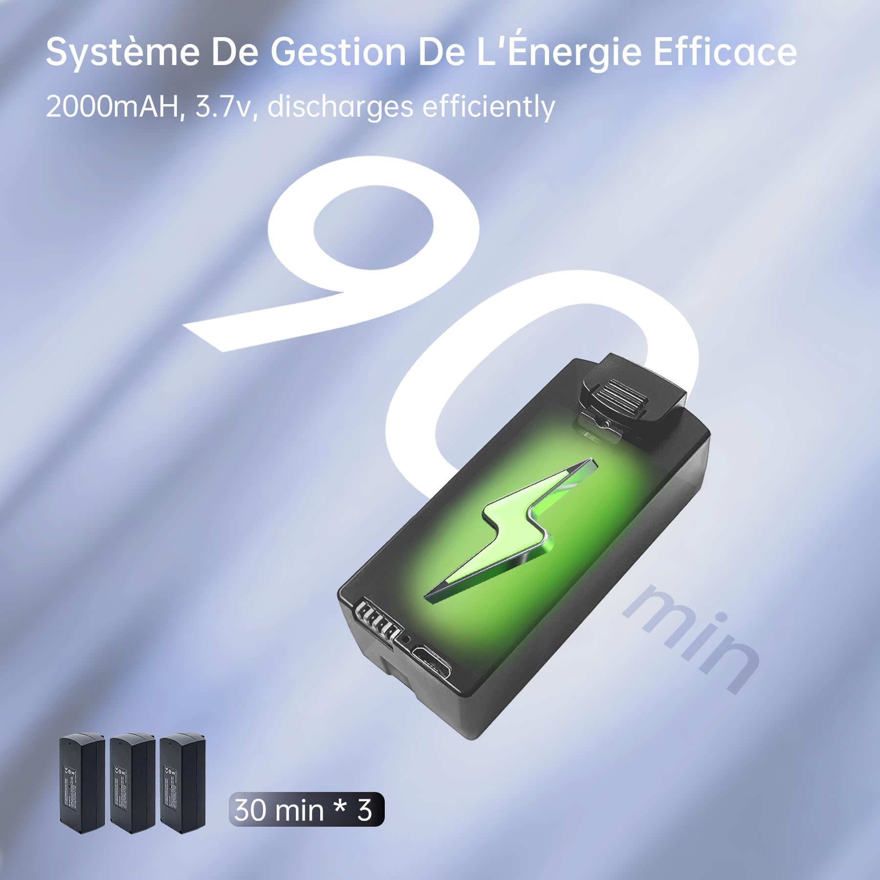 Drone GPS caméra 4K adultes 90 min de vol moteur brushless stabilisé