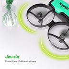 Drone caméra enfant cadeau 8 ans mini télécommandé vol sécurisé débutant