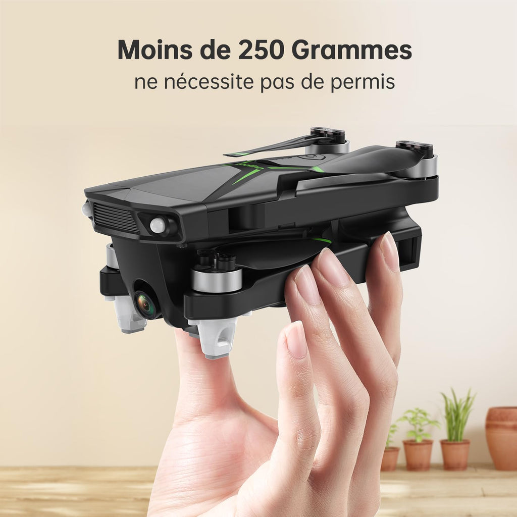 Drone caméra 4K débutants cadeau moins de 250g 50 minutes de vol GPS