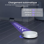 Robot aspirateur 5000Pa 180min ultra-mince 7.7cm évitement obstacles