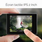 Caméra sport 4K 60fps 20MP action cam 64Go double écran V50 Elite