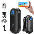 Mini caméra action format pouce 1080P — WiFi, étui étanche 30 m, fixation aimantée, démarrage 1 clic