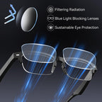 Lunettes connectées verres photochromiques musique appels Bluetooth sport
