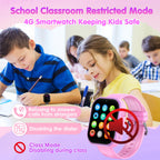 Montre connectée enfant 4G GPS — appels vidéo, chat vocal, SOS