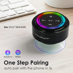 Enceinte Bluetooth de douche waterproof — ventouse, flottante, lumières RGB