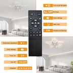 Ventilateur de plafond lustre LED — télécommande et application — vue 6