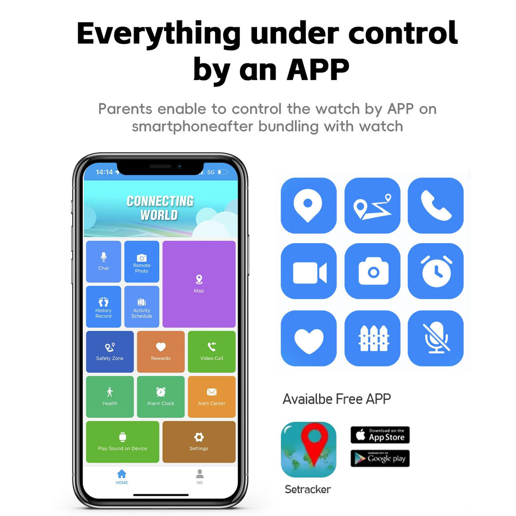 Montre connectée enfant GPS 4G WiFi Bluetooth appel vidéo batterie 900mAh