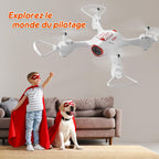 Drone débutant décollage 1 touche — transmission vidéo temps réel, cascades 3D