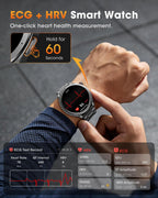 Montre connectée homme ECG HRV AI-GPT tension artérielle santé
