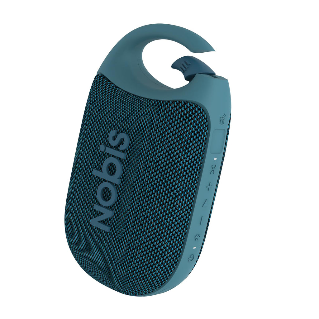 Mini enceinte Bluetooth à mousqueton — étanche IP68, mode rythmique, 24h, pilotable par appli