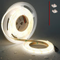 Ruban LED COB blanc chaud 3000K 5 m — 480 LED/m, 4000 lm, CRI 90+, IP65 étanche, découpable